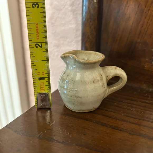 Rustic Cream Ceramic Mini Pitcher - Picture 3 of 4